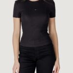 T-shirt Calvin Klein Jeans woven label rib Nero - Foto 1