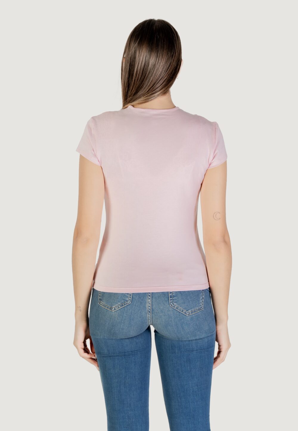 T-shirt Calvin Klein Jeans ss script ck Rosa - Foto 4