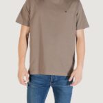 T-shirt Calvin Klein Jeans ss smooth cttn solid Terra - Fango - Foto 1