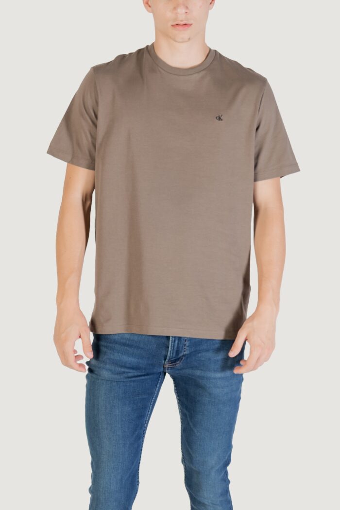 T-shirt Calvin Klein Jeans ss smooth cttn solid Terra – Fango