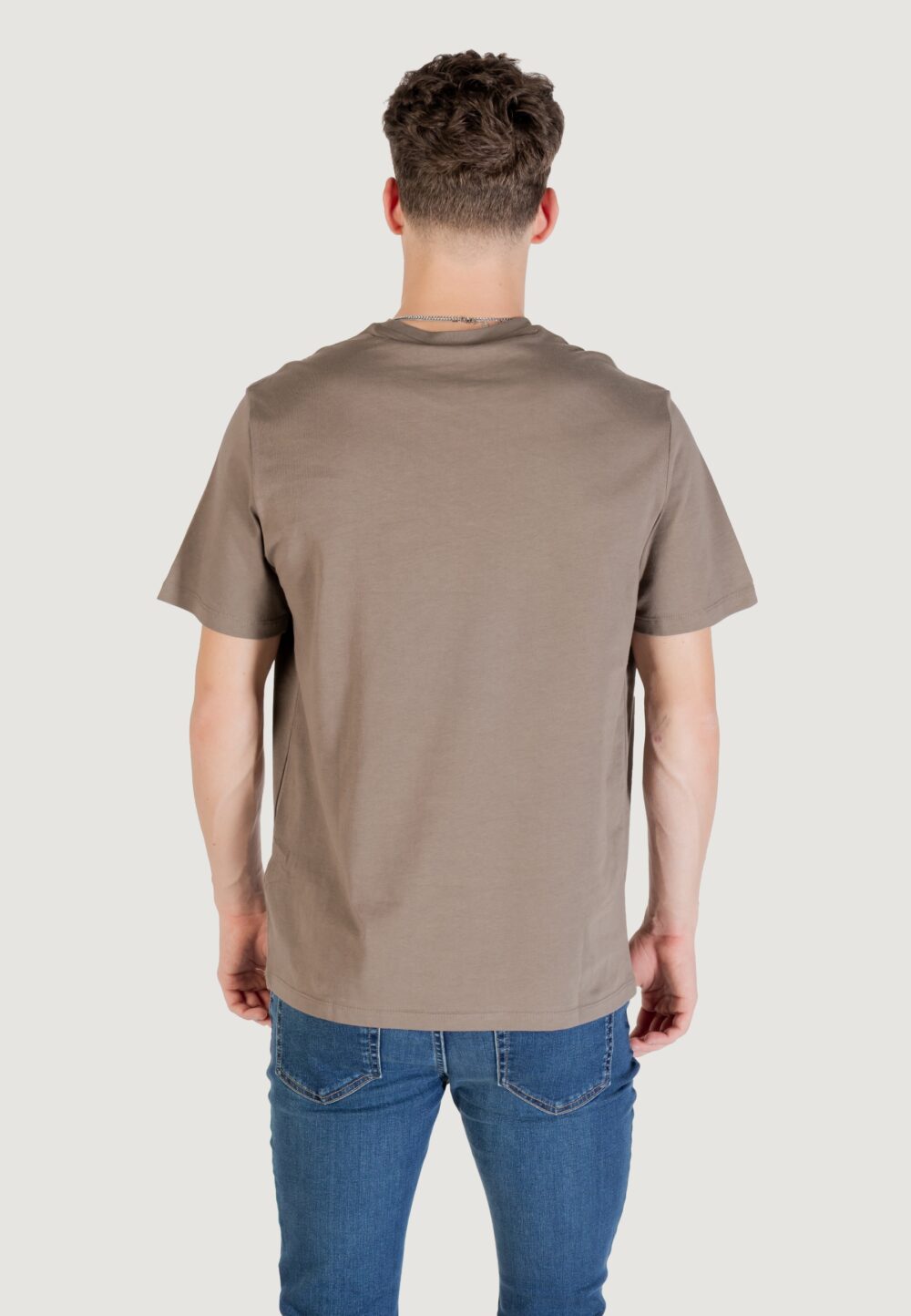T-shirt Calvin Klein Jeans ss smooth cttn solid Terra - Fango - Foto 4