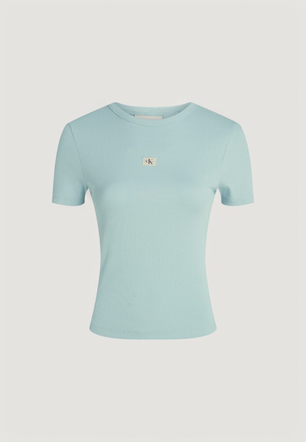 T-shirt Calvin Klein Jeans woven label rib Tiffany - Foto 5