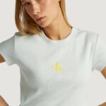 T-shirt Calvin Klein Jeans monogram baby tee Verde - Foto 1