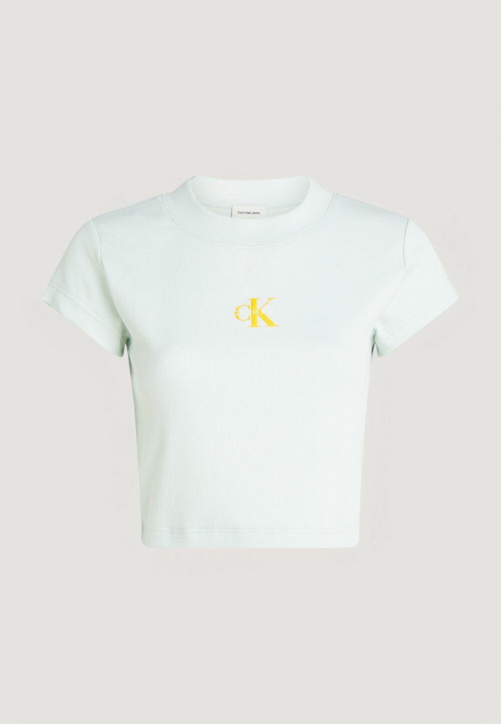 T-shirt Calvin Klein Jeans monogram baby tee Verde - Foto 2