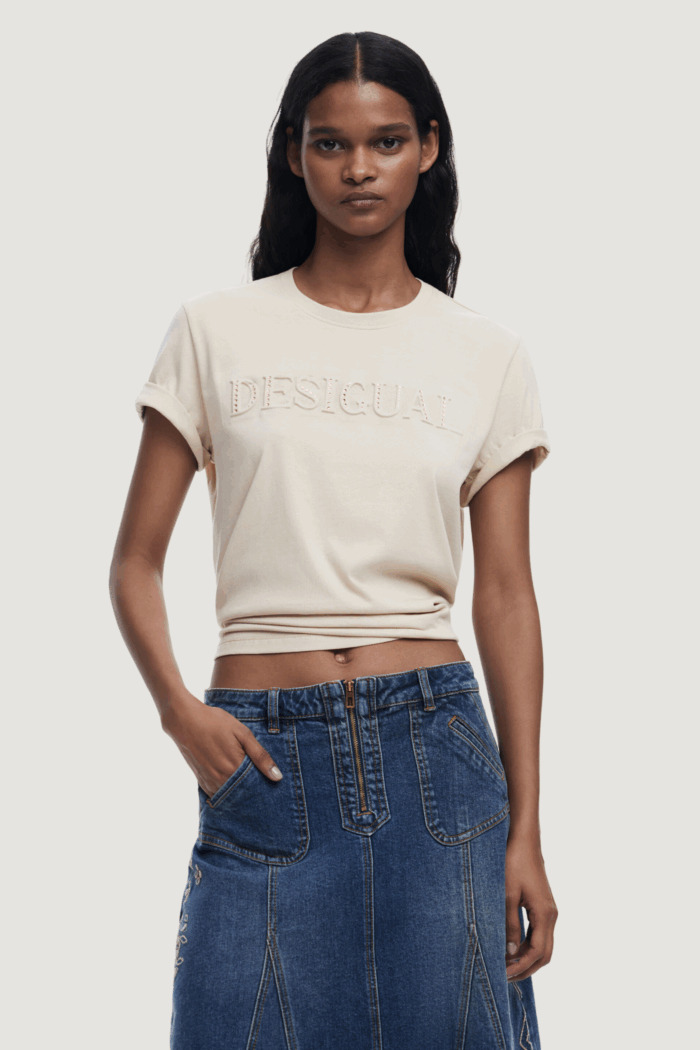T-shirt Desigual ts_brandy Beige