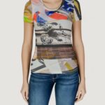 T-shirt Desigual ts_collage Beige - Foto 1