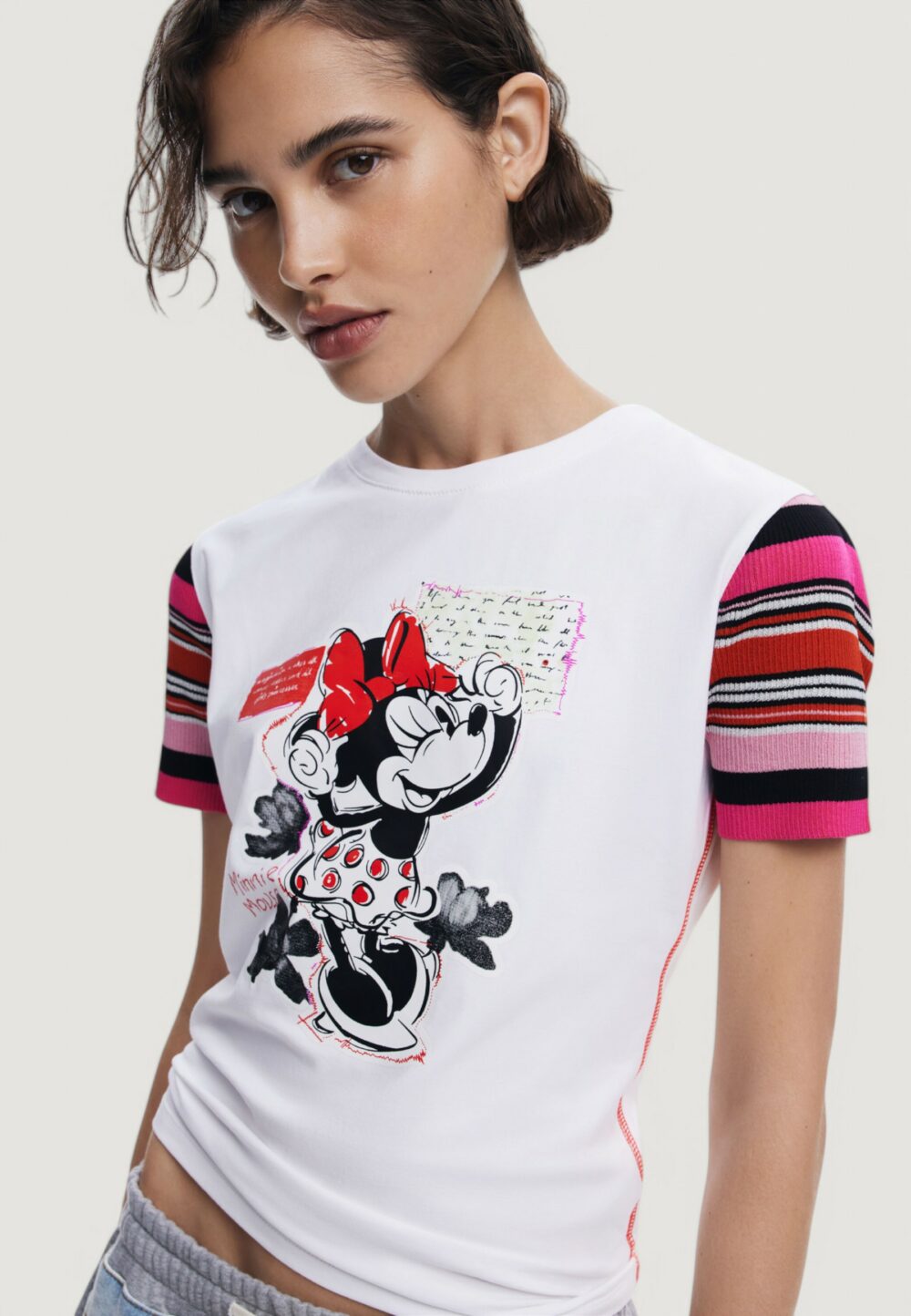 T-shirt Desigual ts_minnie Bianco - Foto 2