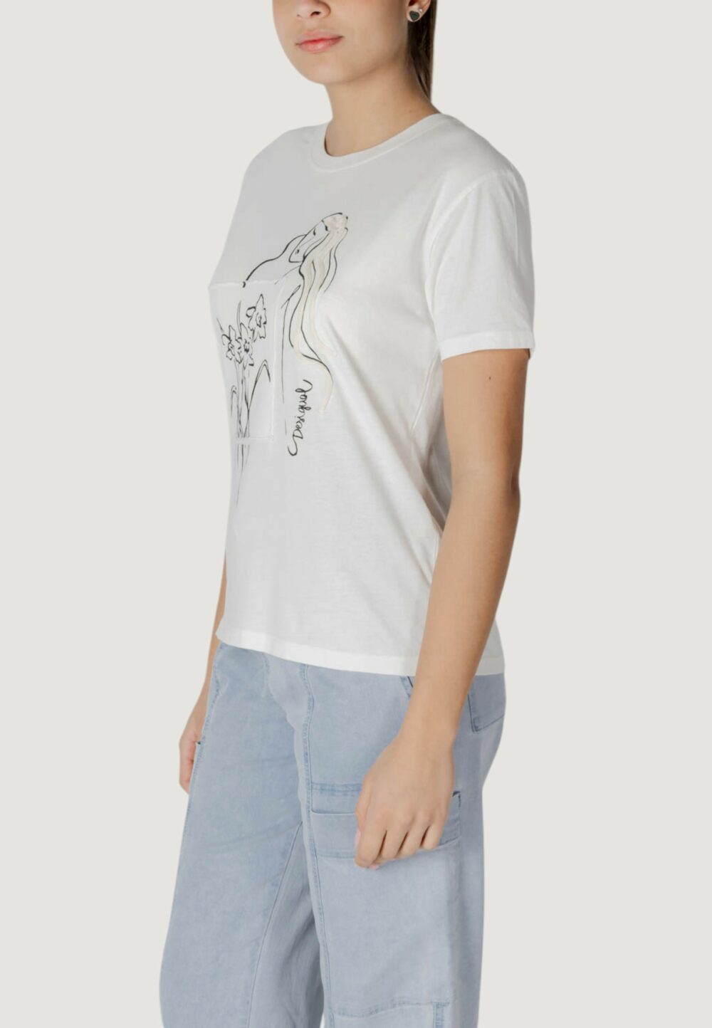 T-shirt Desigual ts_paraguay Bianco - Foto 3