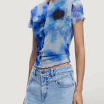 T-shirt Desigual repris ts aura Blu - Foto 1