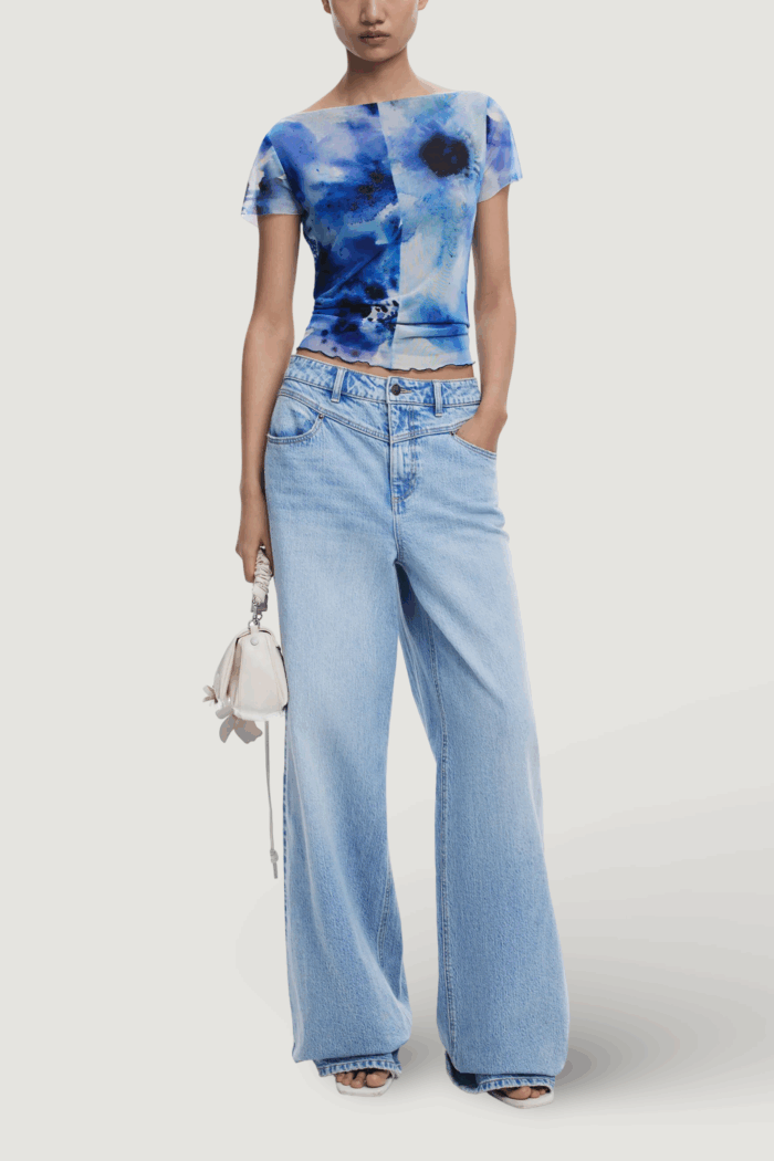 T-shirt Desigual repris ts aura Blu