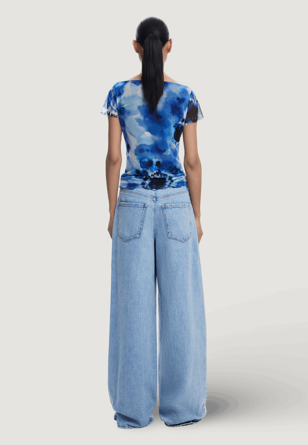T-shirt Desigual repris ts aura Blu - Foto 4