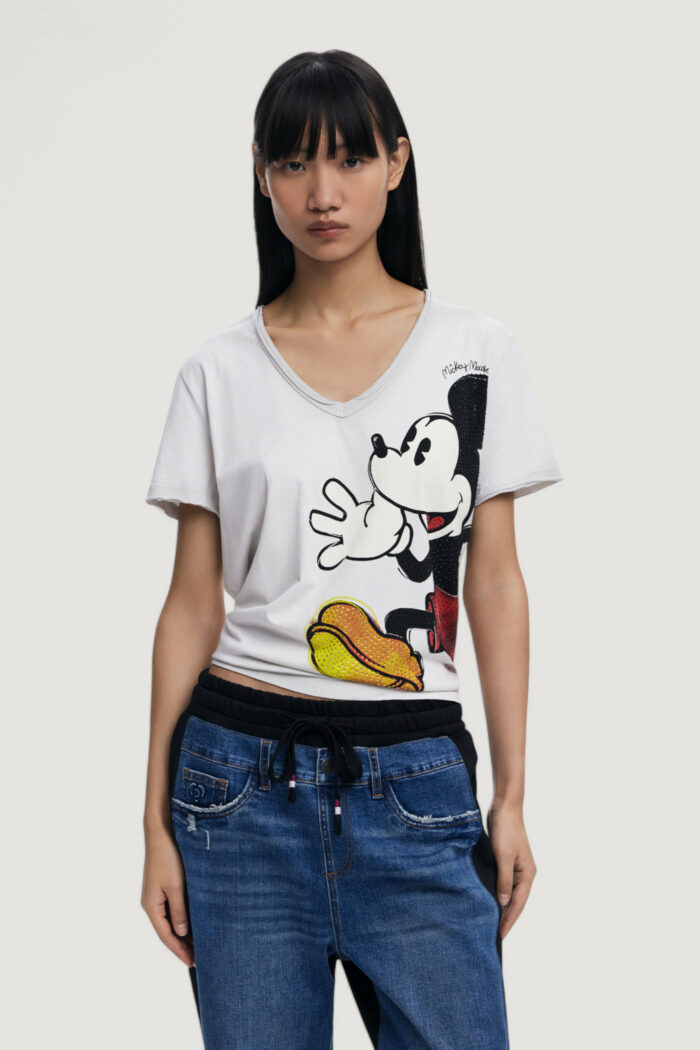 T-shirt Desigual ts_mickey joker Grigio Chiaro