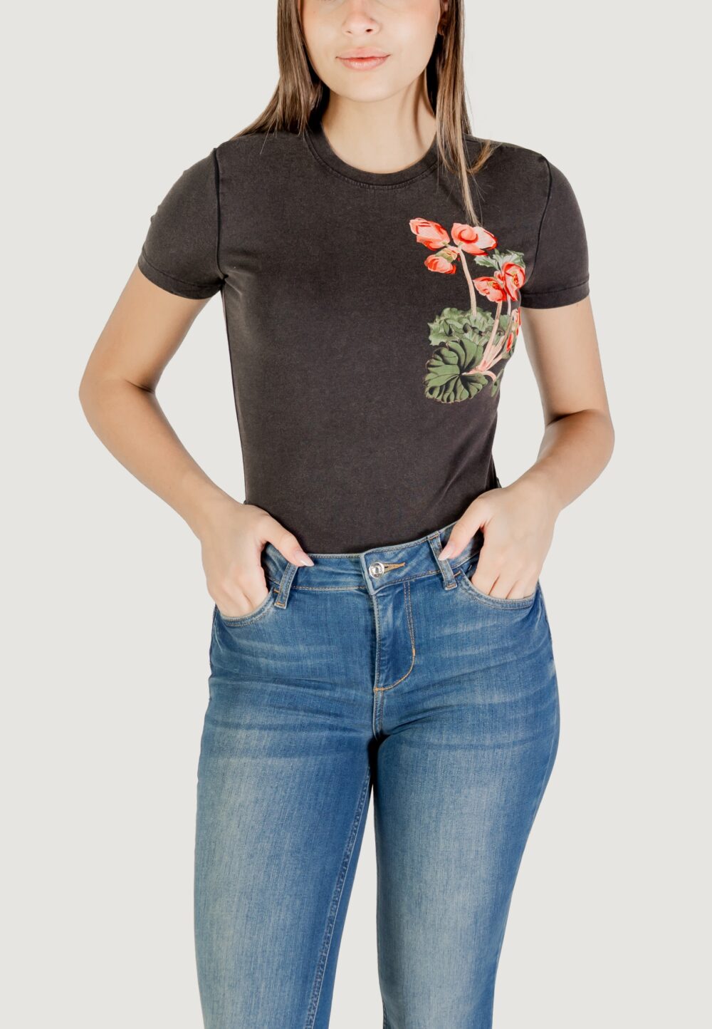 T-shirt Desigual ts_botanical_lacroix Nero - Foto 1