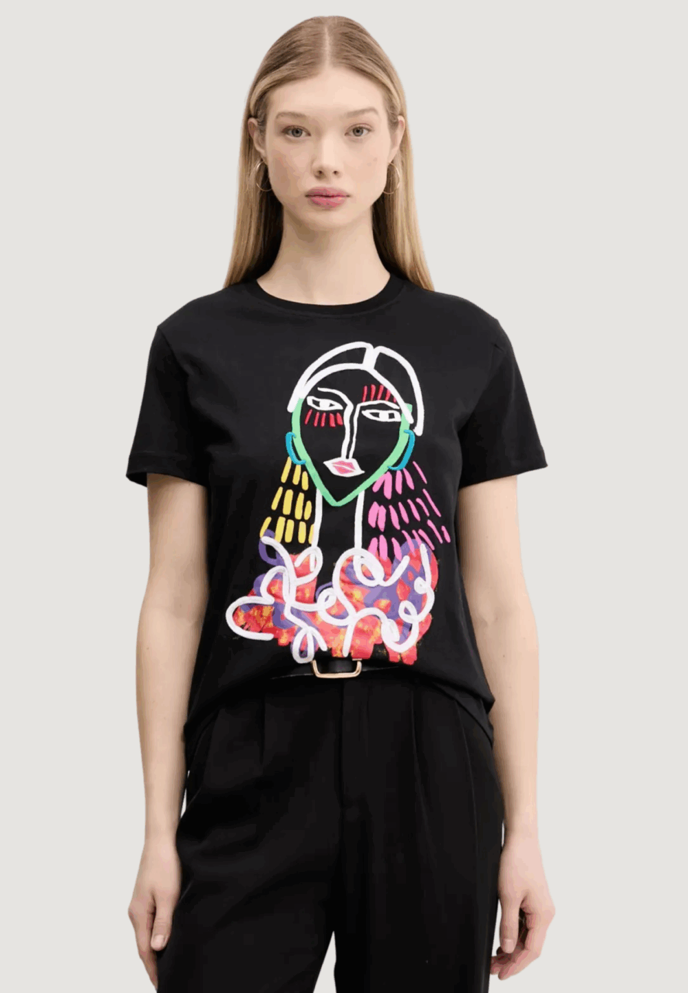 T-shirt Desigual ts_misuri Nero - Foto 1