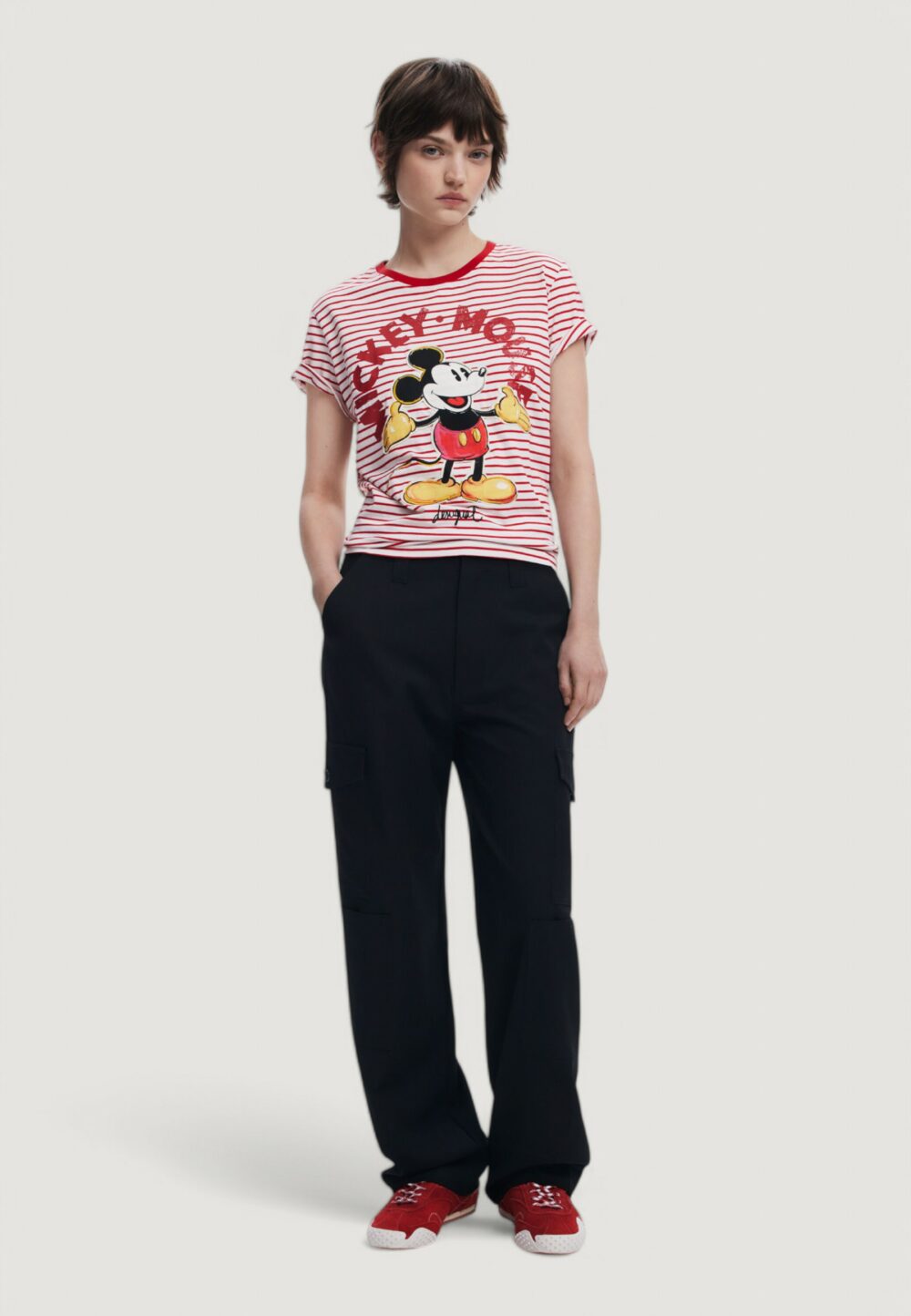 T-shirt Desigual ts_mickey mouse Rosso - Foto 4