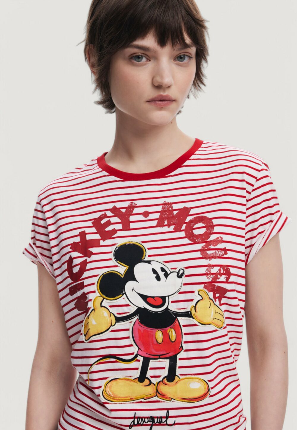 T-shirt Desigual ts_mickey mouse Rosso - Foto 3
