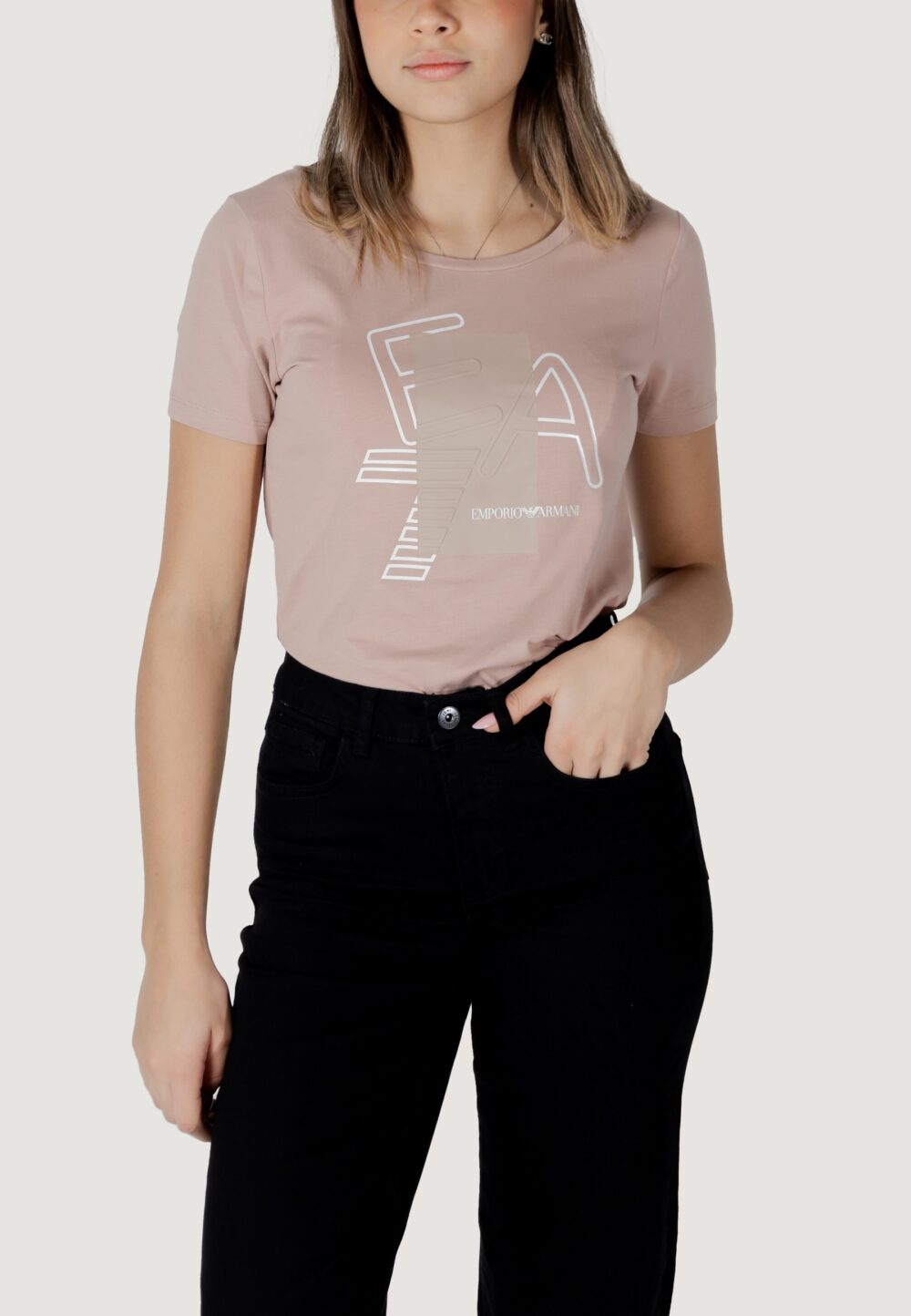 T-shirt EA7 Rosa Cipria - Foto 1