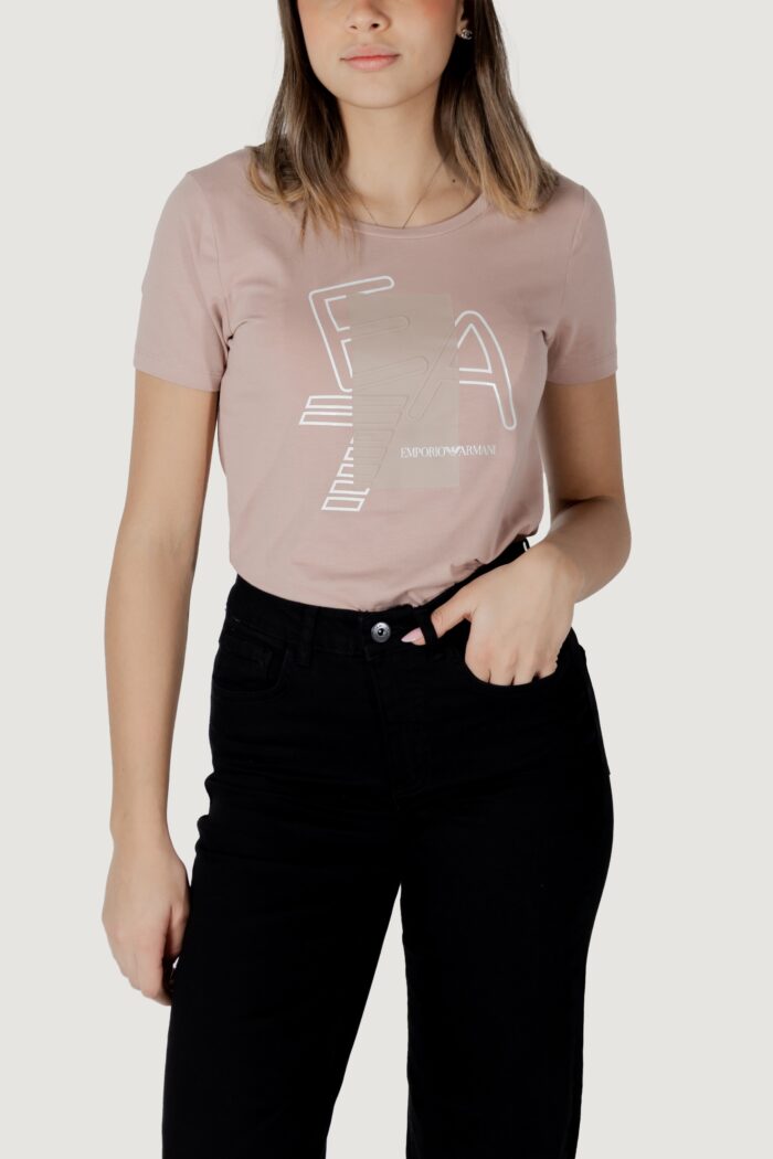 T-shirt EA7  Rosa Cipria