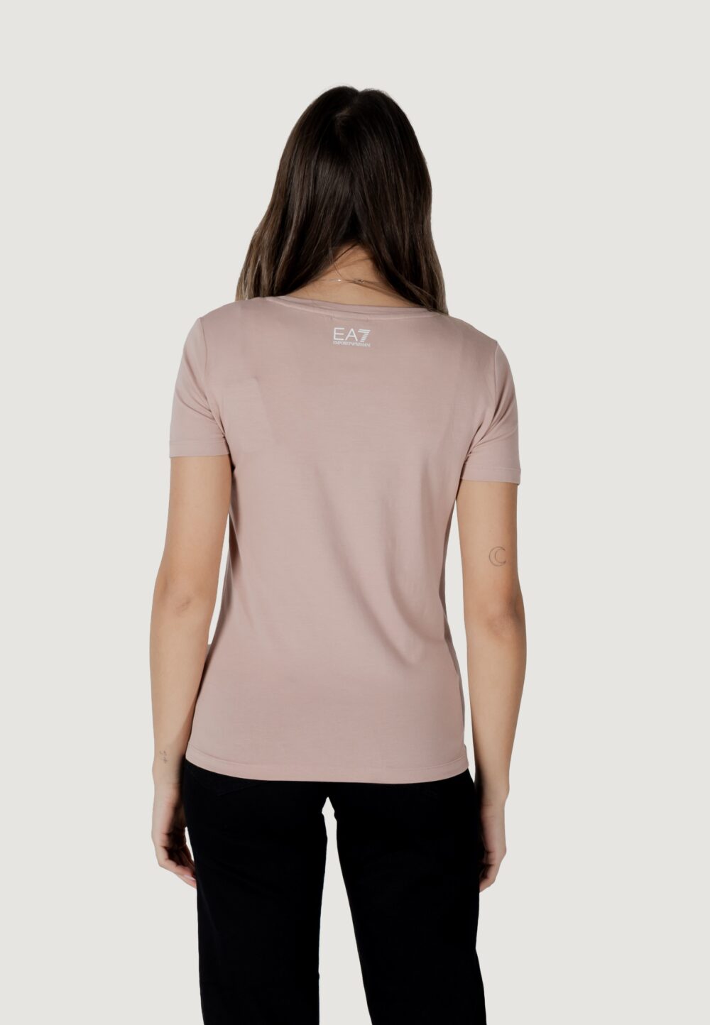 T-shirt EA7 Rosa Cipria - Foto 4