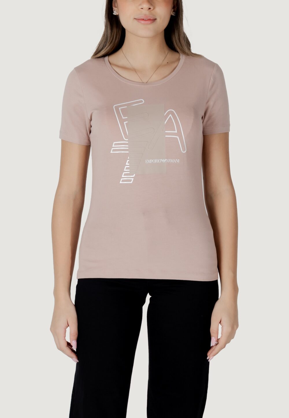 T-shirt EA7 Rosa Cipria - Foto 5
