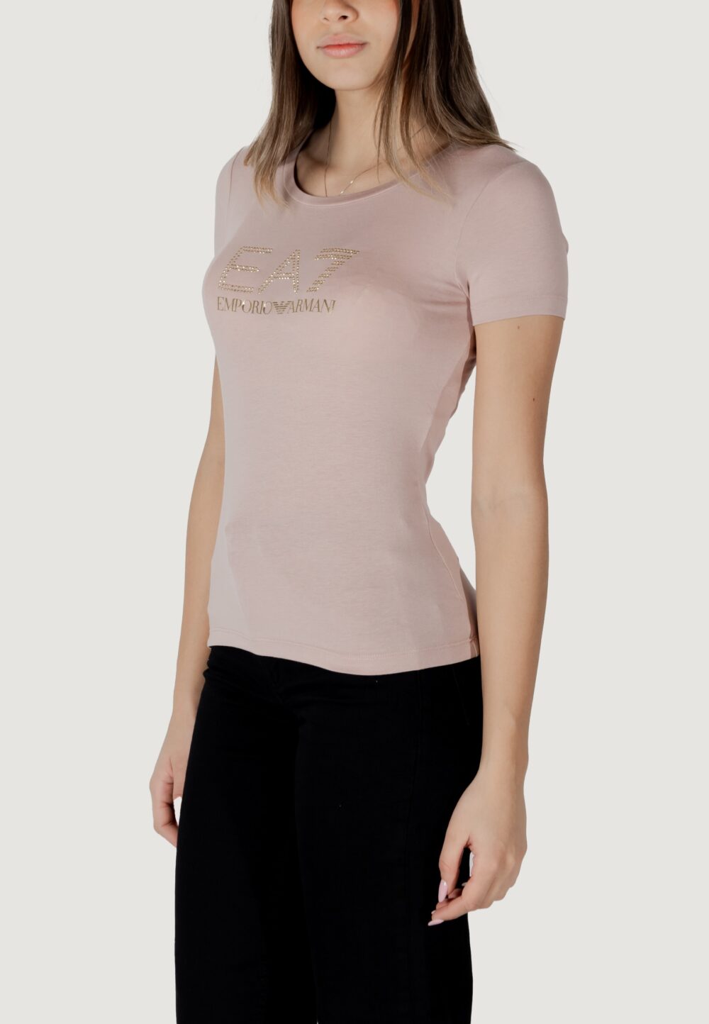 T-shirt EA7 Rosa Cipria - Foto 2