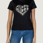 T-shirt Guess Active julia rhinestone ss Nero - Foto 1