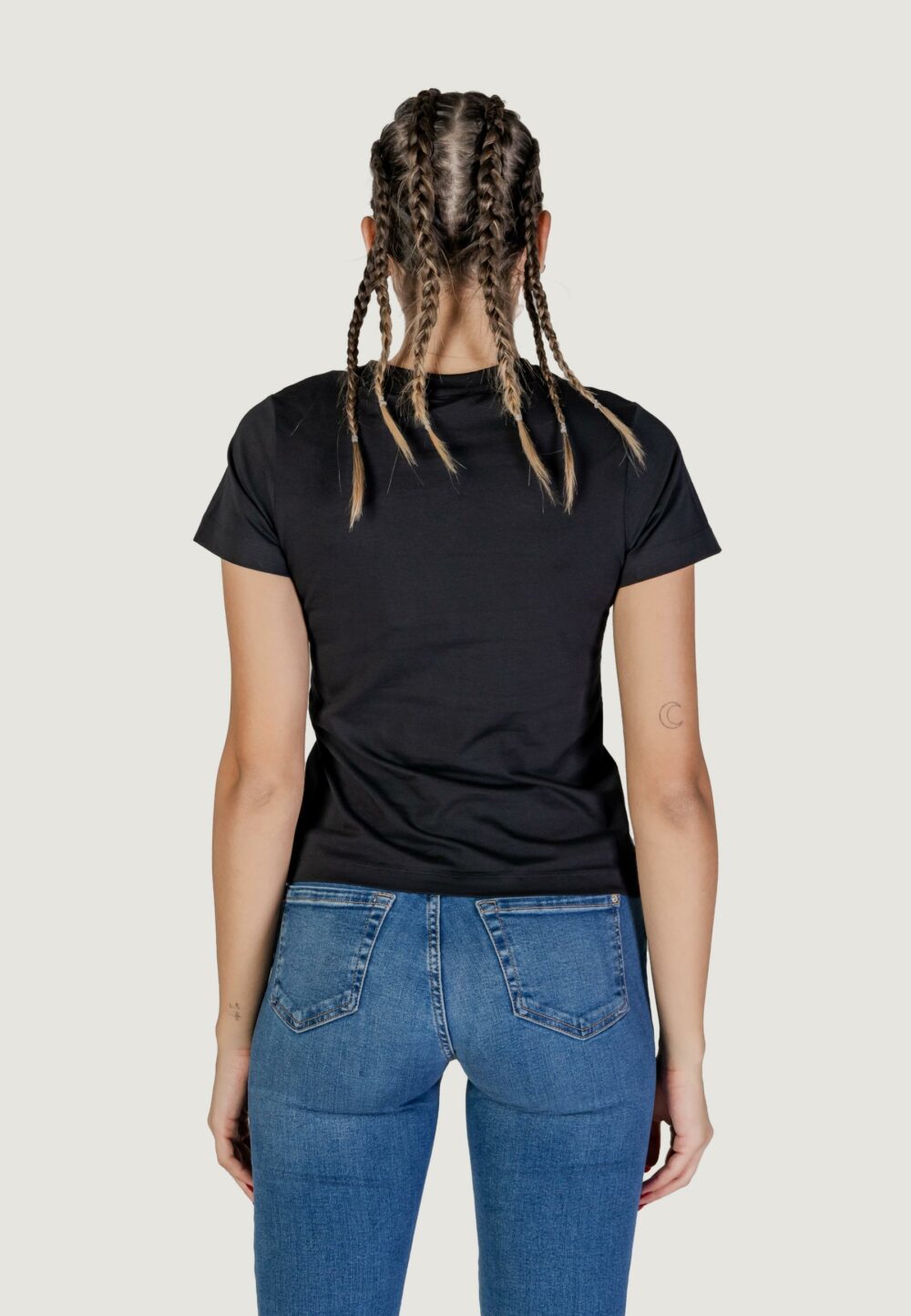 T-shirt Guess Active julia rhinestone ss Nero - Foto 3