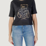 T-shirt Guess Active rhinestone bear boxy Nero - Foto 1