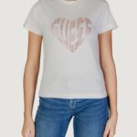 T-shirt Guess Active julia rhinestone ss Panna - Foto 1