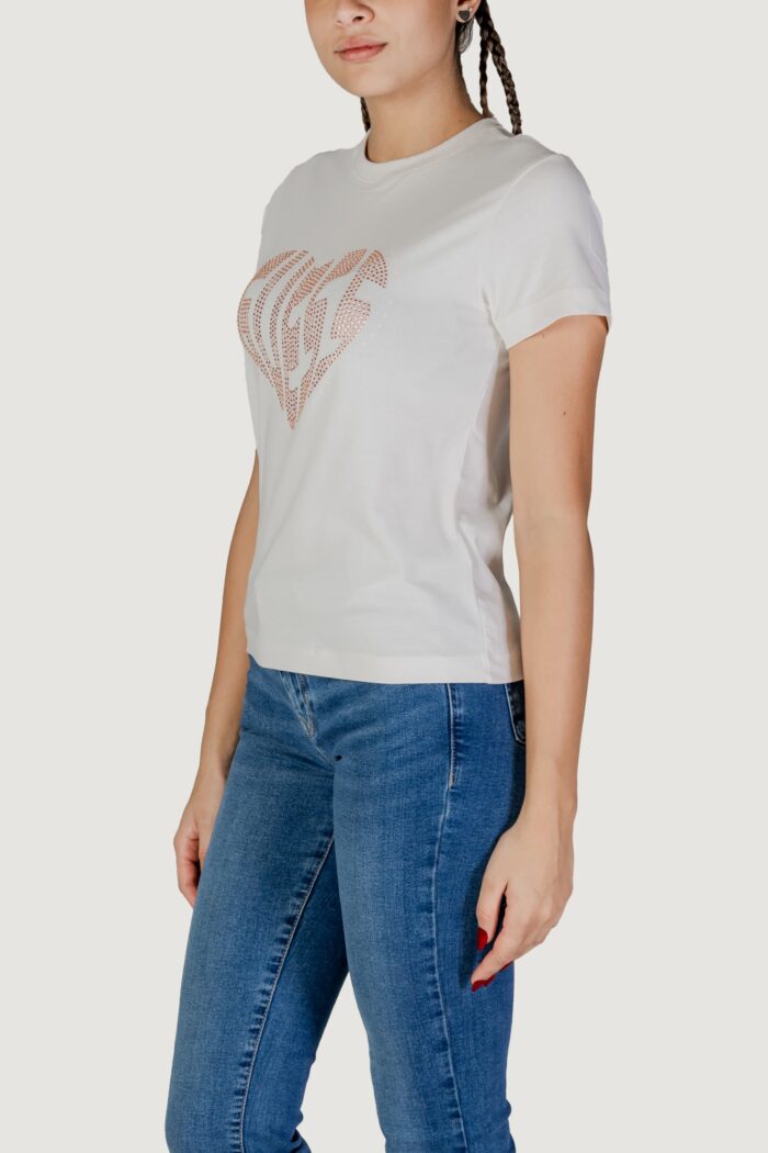 T-shirt Guess Active julia rhinestone ss Panna