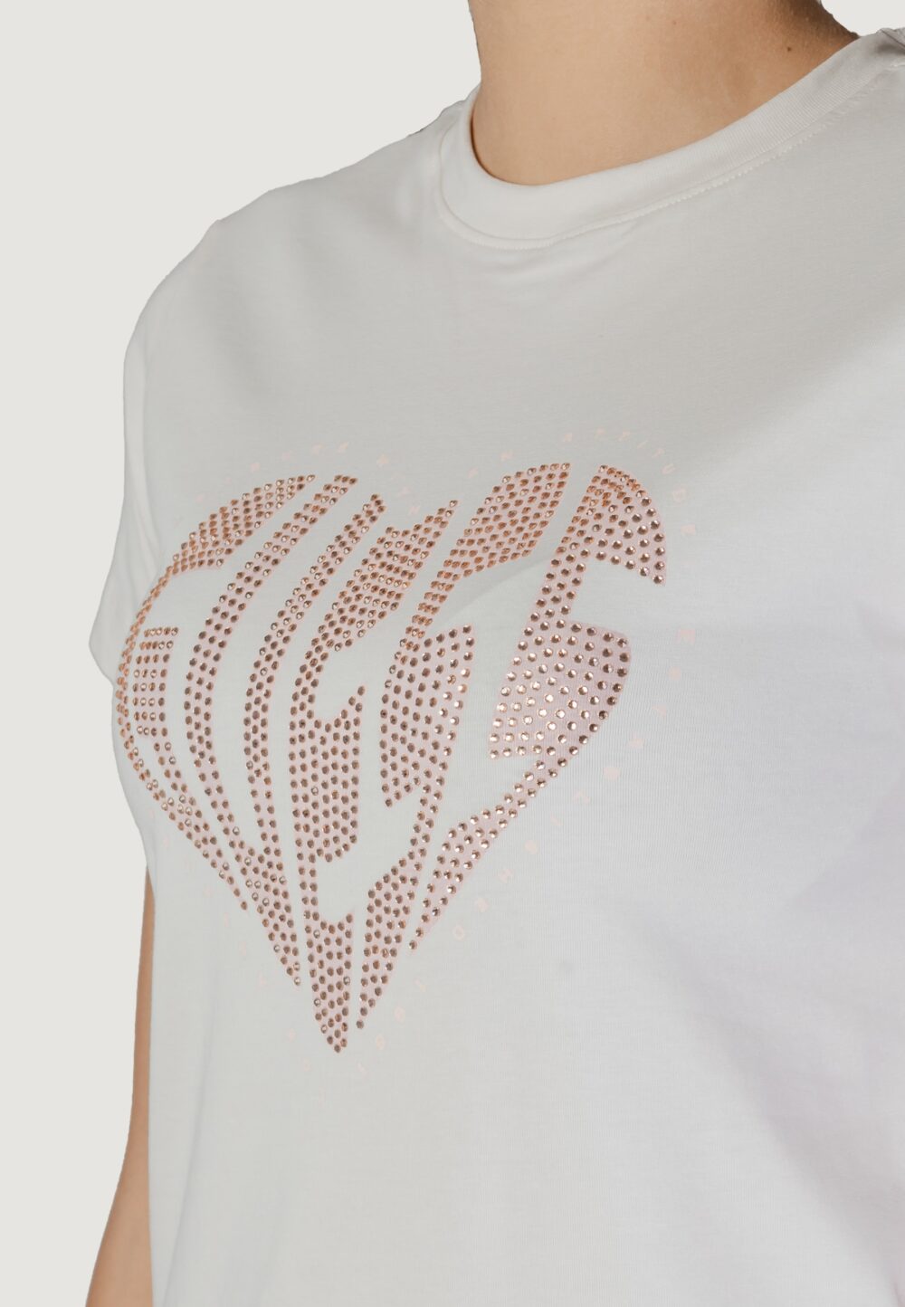 T-shirt Guess Active julia rhinestone ss Panna - Foto 5