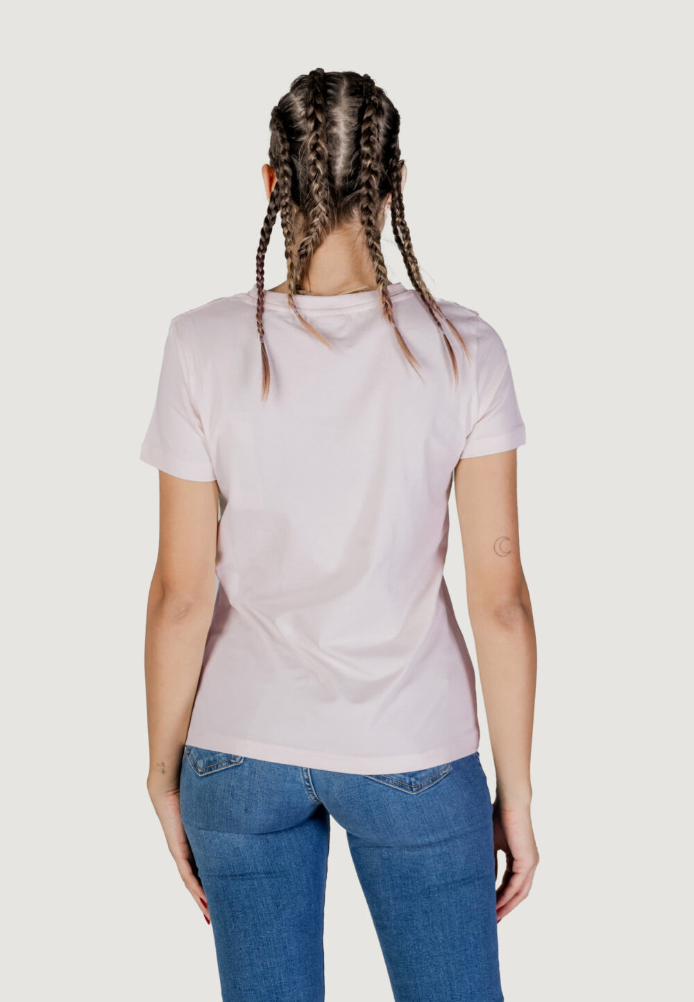 T-shirt Guess Active briana ss Rosa Cipria - Foto 4