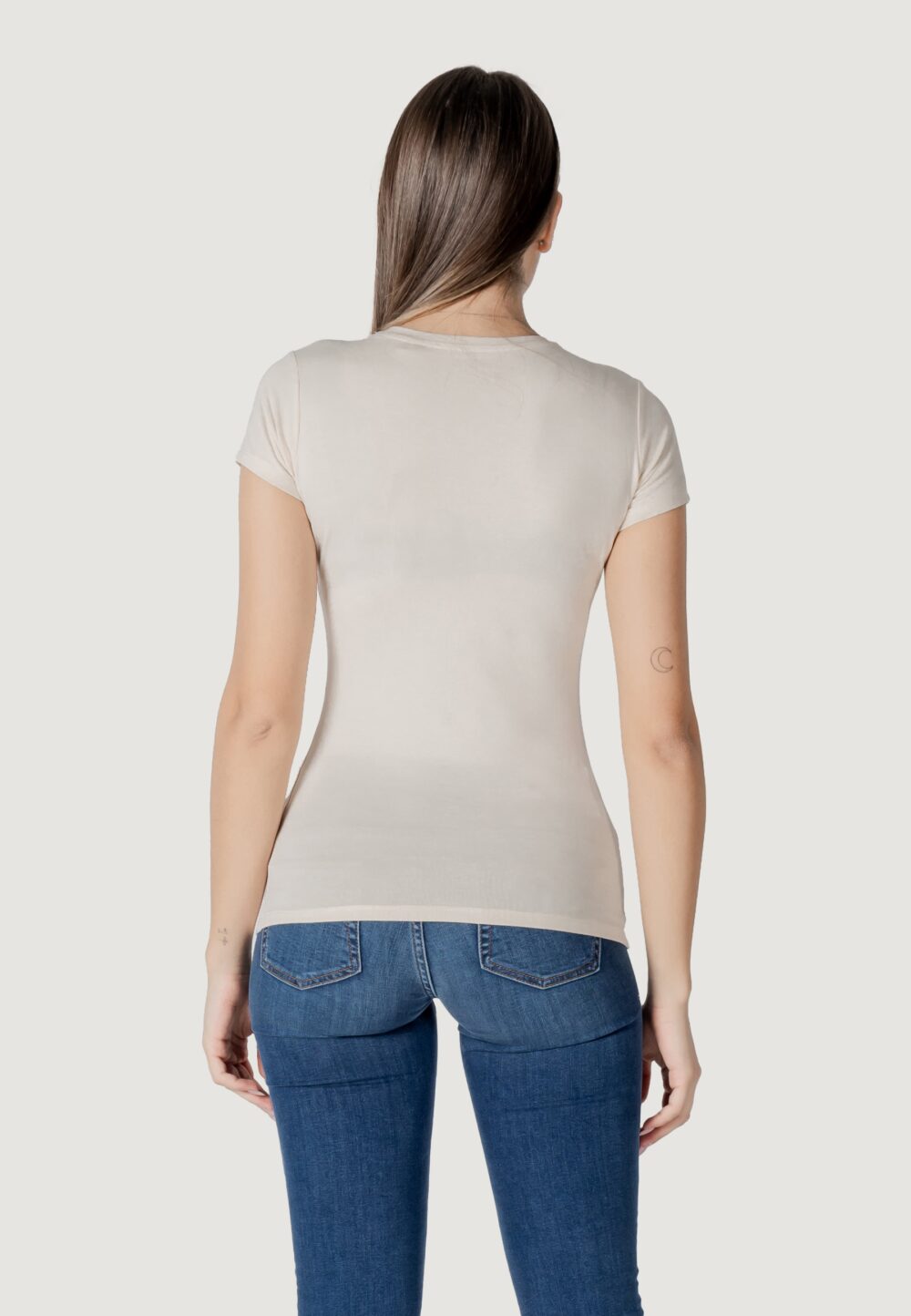 T-shirt Guess ss guess dot logo r3 Beige chiaro - Foto 5