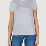 T-shirt Guess ss script lace logo Bianco - Foto 1
