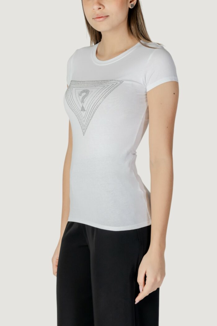 T-shirt Guess ss triangle ombre r3 Bianco