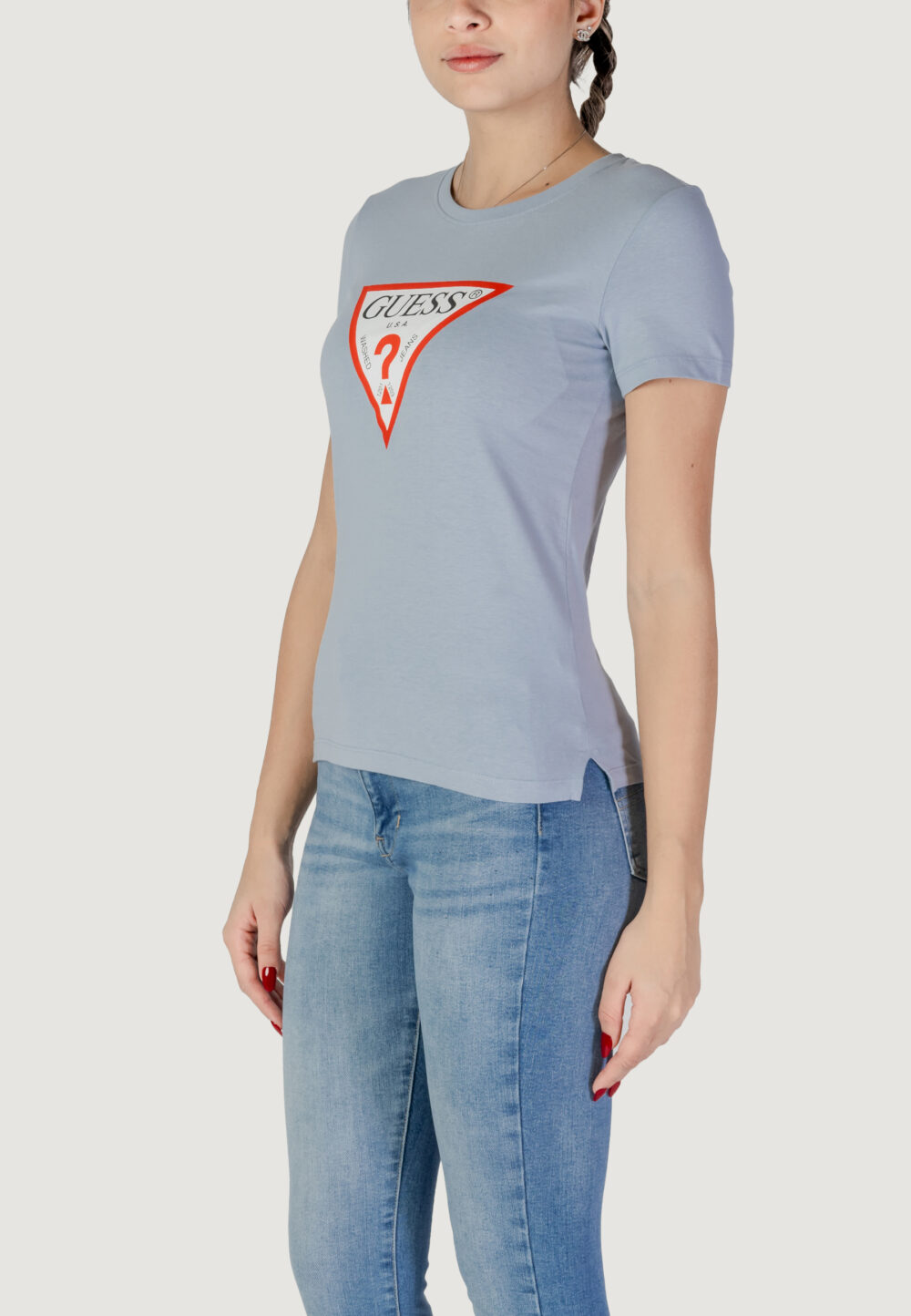 T-shirt Guess ss cn original tee Celeste - Foto 2