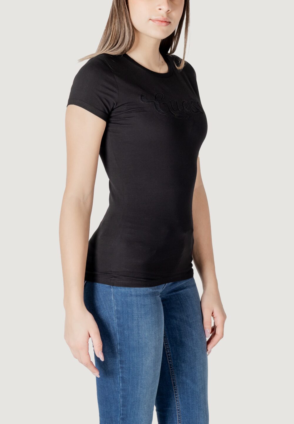 T-shirt Guess ss guess dot logo r3 Nero - Foto 3