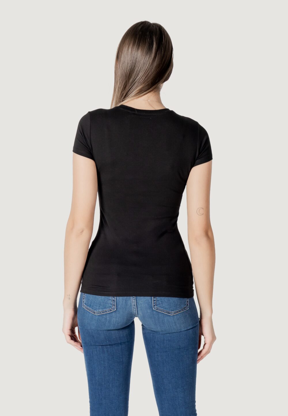T-shirt Guess ss guess dot logo r3 Nero - Foto 5