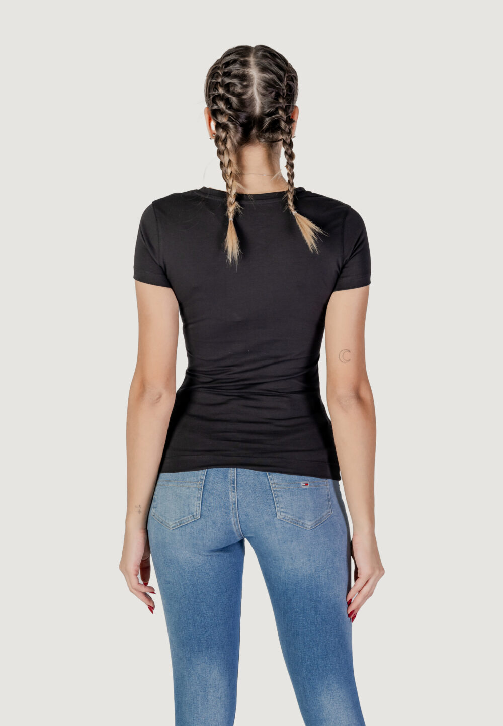 T-shirt Guess ss vn python triangle Nero - Foto 2