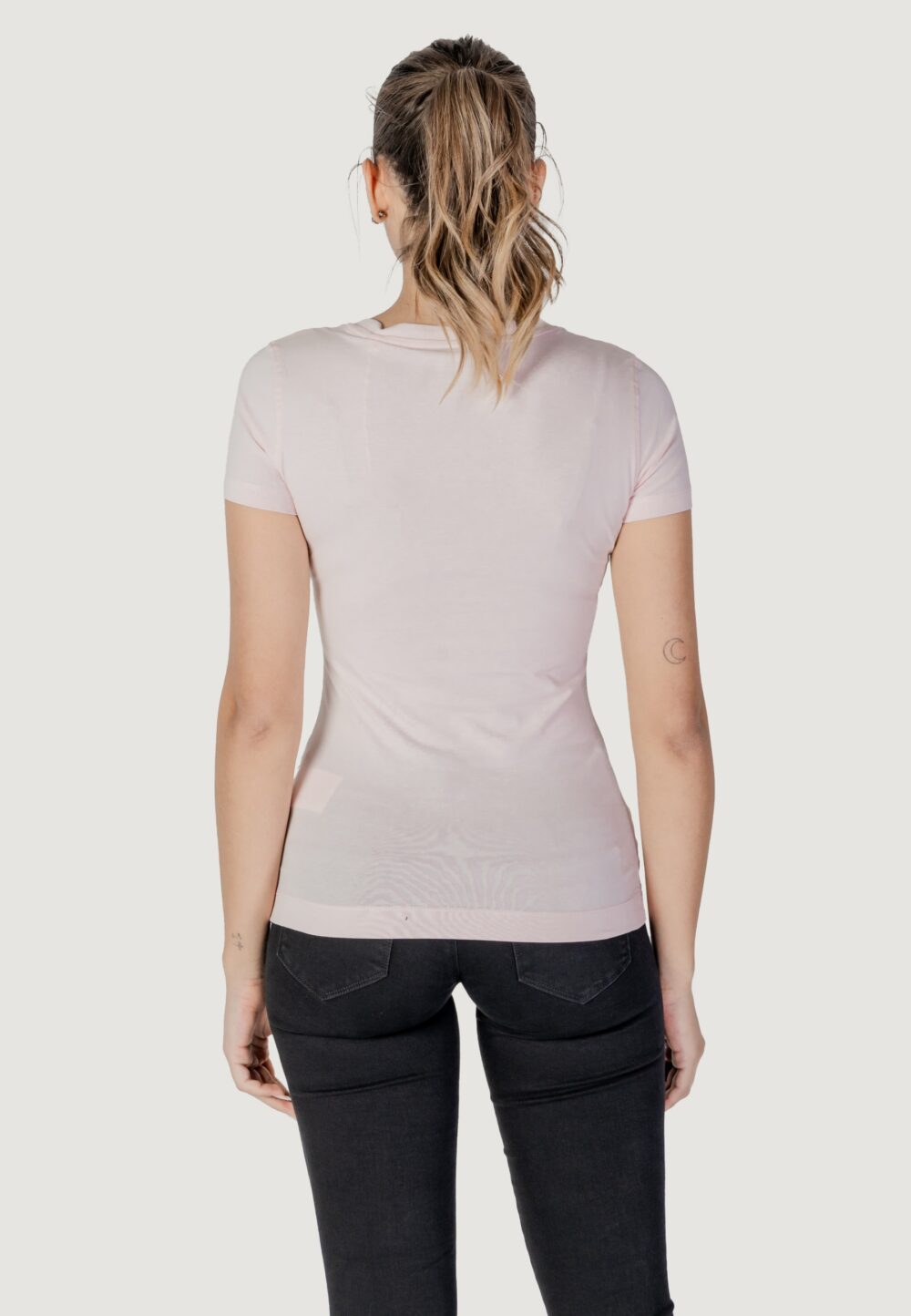T-shirt Guess cn ss glitter degrad Rosa - Foto 4
