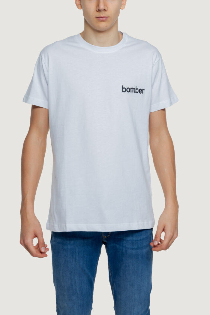 T-shirt The Bomber the bomber logo Bianco