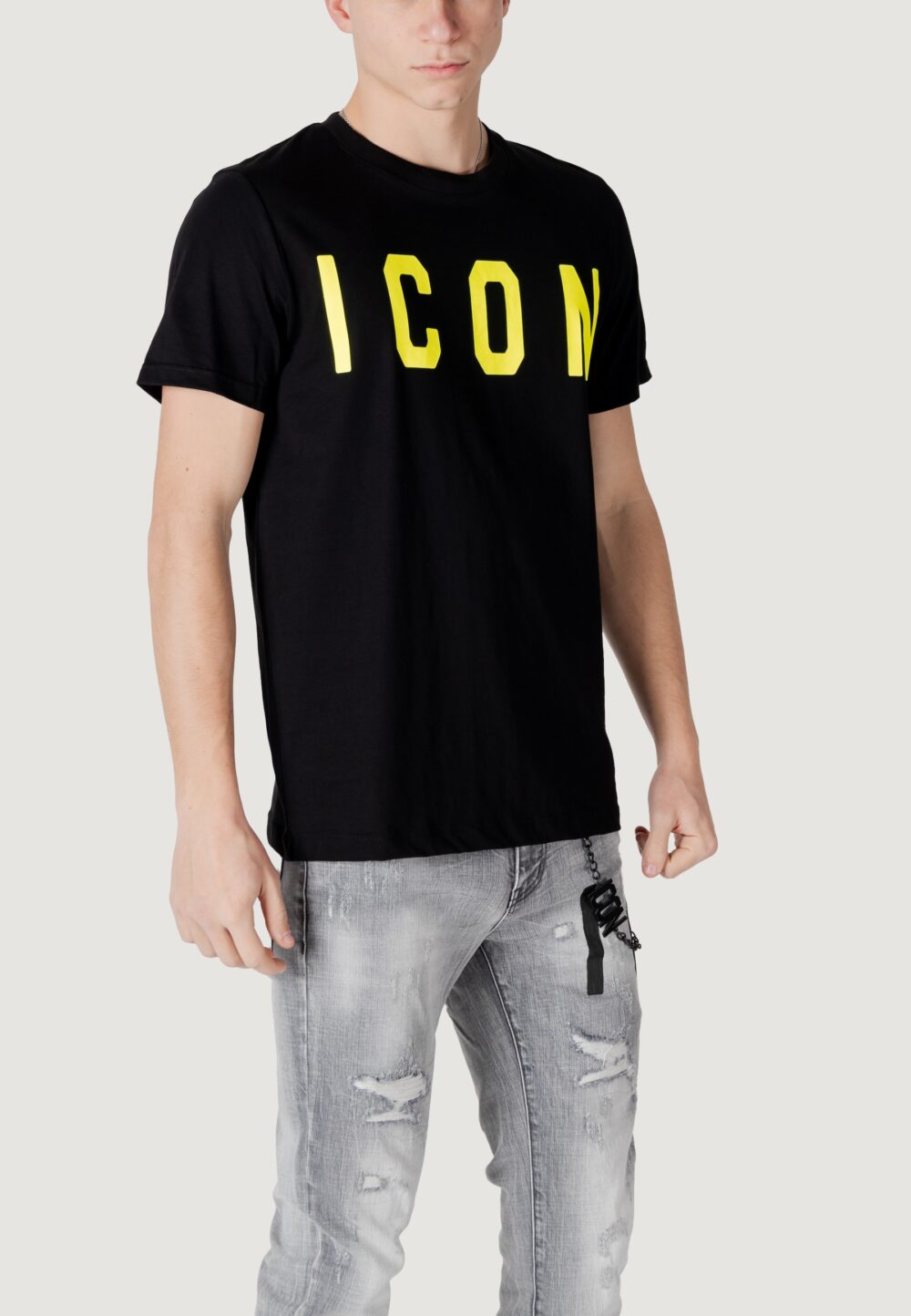 T-shirt Icon logo grande Giallo fluo - Foto 3