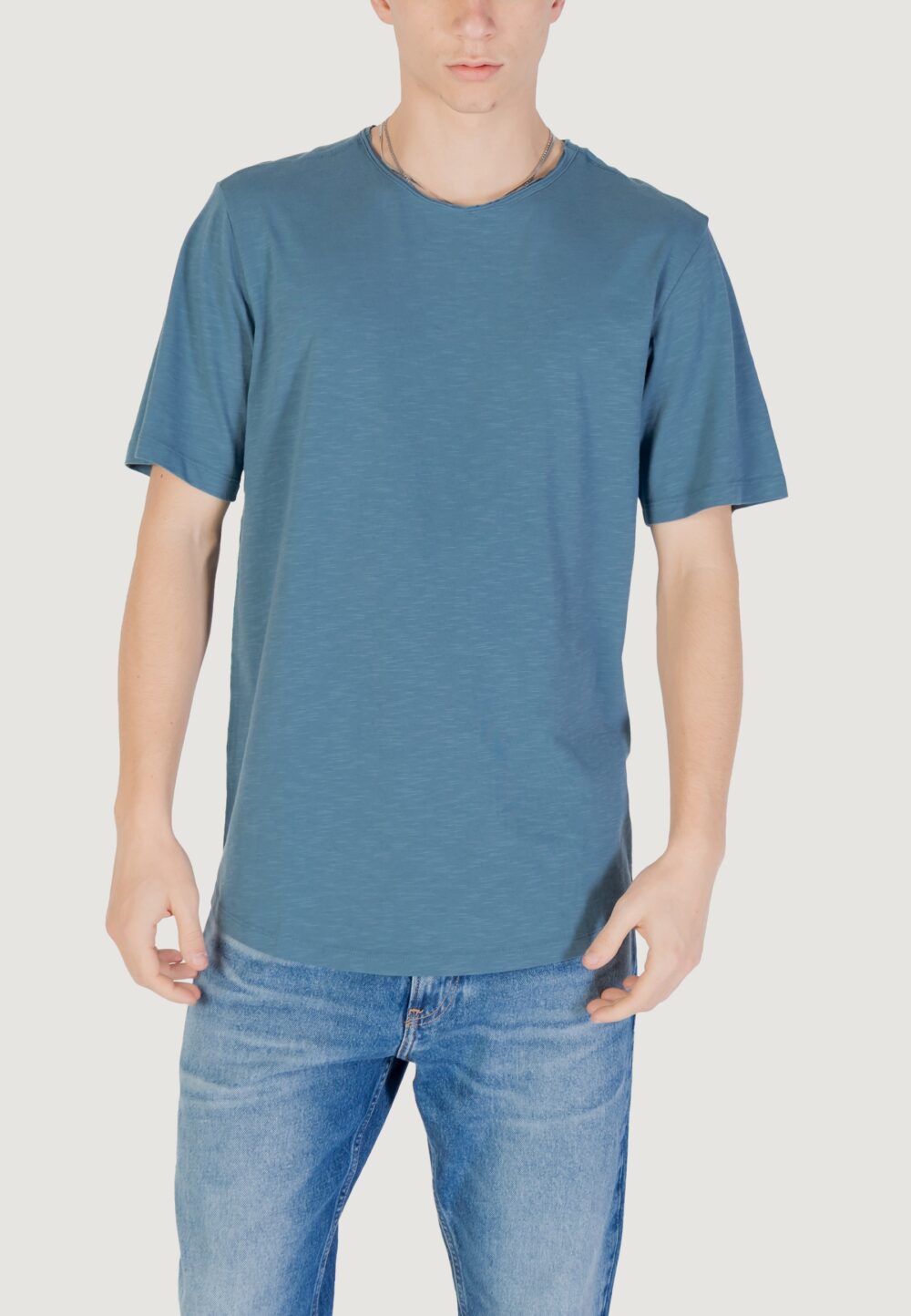 T-shirt Jack Jones jjebasher tee o-neck ss noos Blue Denim - Foto 1