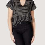 T-shirt Jacqueline de Yong jdypepper s/s top wvn dia Nero - Foto 1