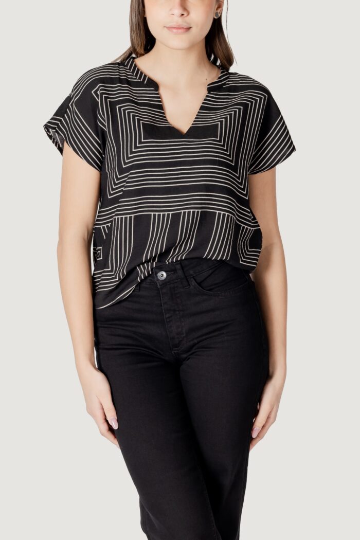T-shirt Jacqueline de Yong jdypepper s/s top wvn dia Nero