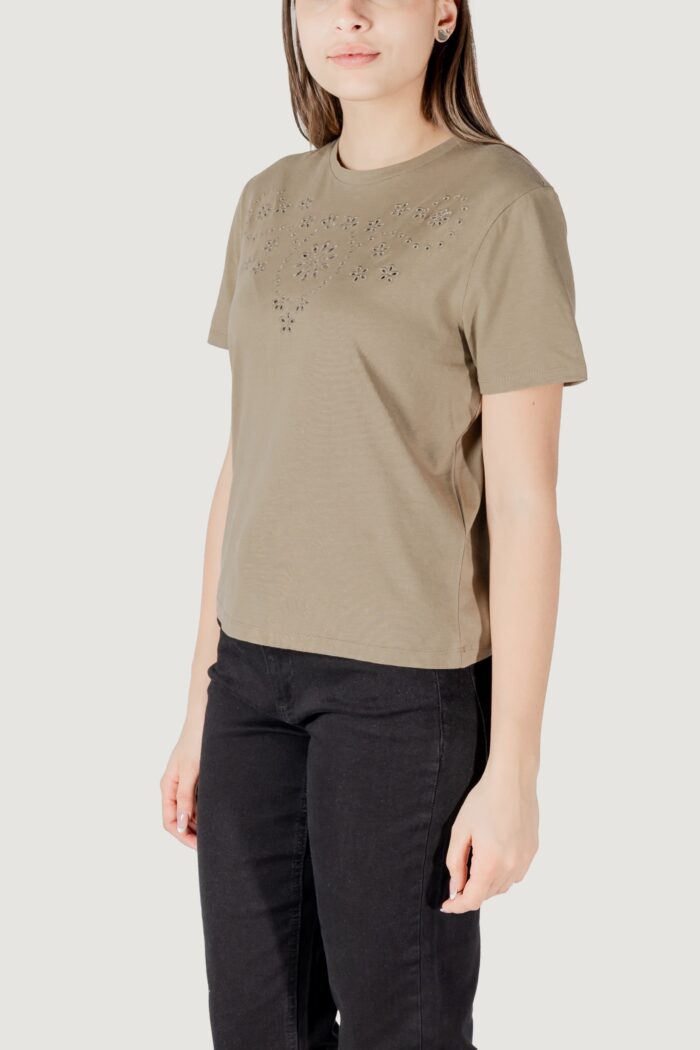 T-shirt Jacqueline de Yong jdycif s/s broderie anglaise top jrs Verde