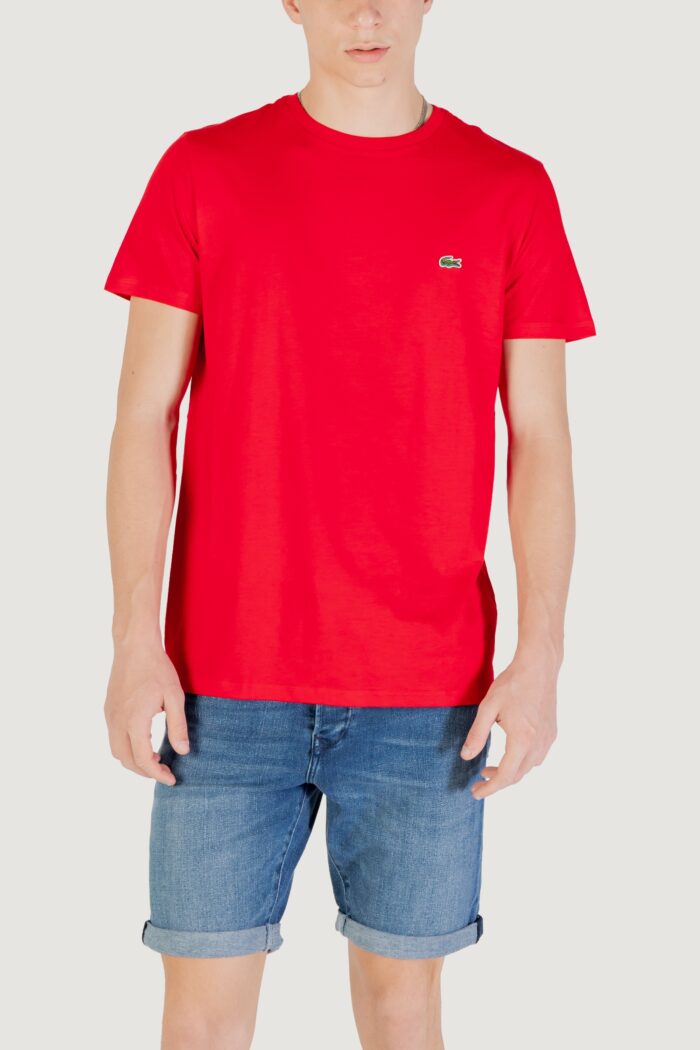 T-shirt LACOSTE  Rosso