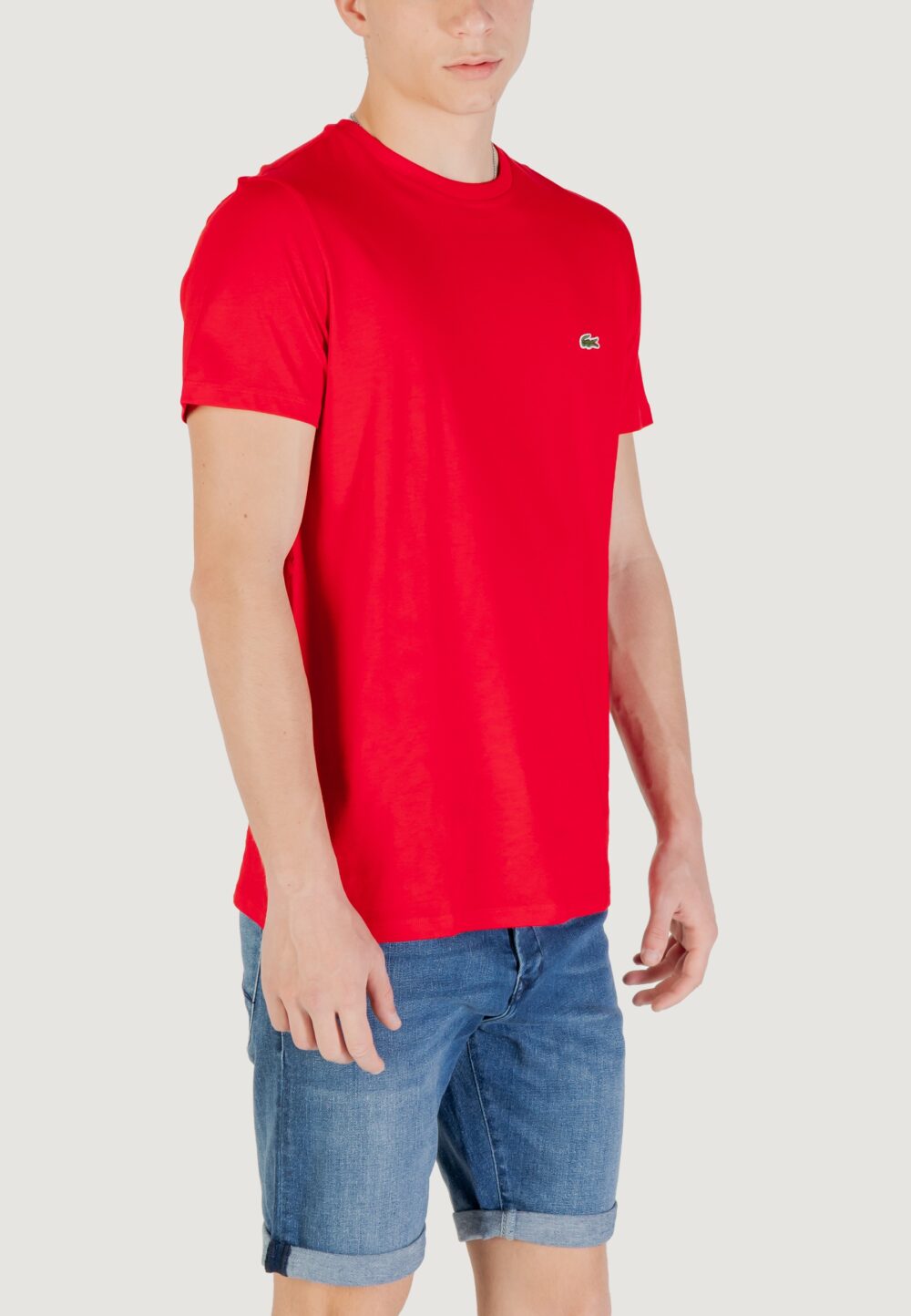 T-shirt LACOSTE Rosso - Foto 3