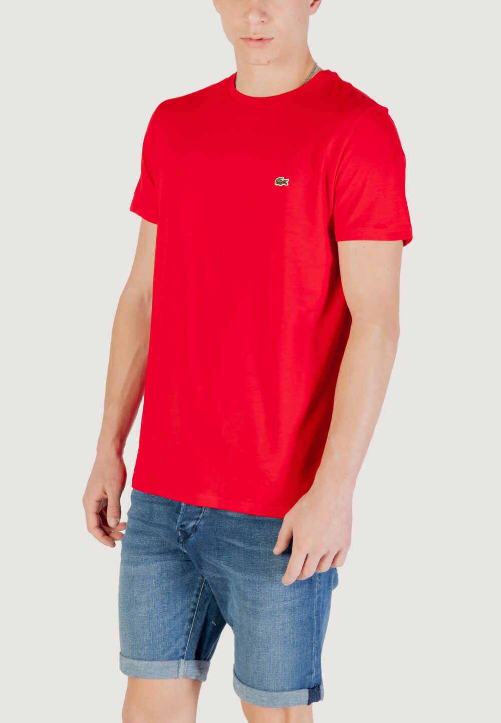 T-shirt LACOSTE Rosso - Foto 4