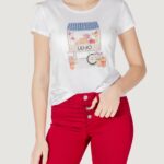 T-shirt Liu-Jo ecs moda m/c Bianco - Azzurro - Foto 1
